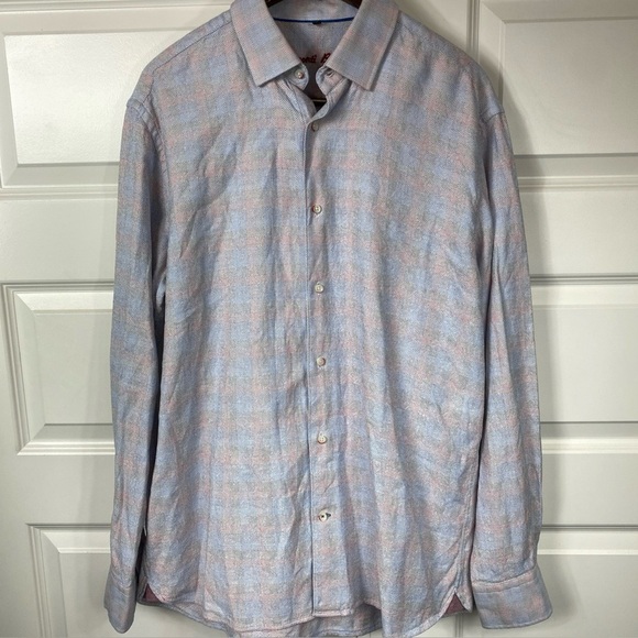 Visconti Black Signature Series Long Sleeve Flip Cuff Button Down Colorful Large - Picture 1 of 8